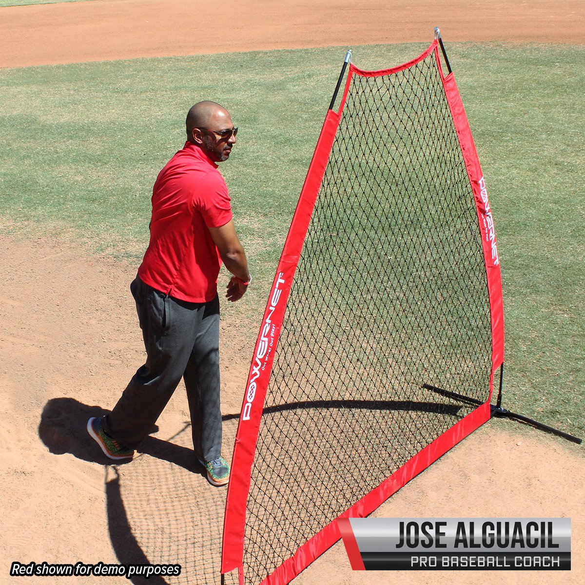 7 FT A-Frame Screen Portable Baseball Softball Training Net