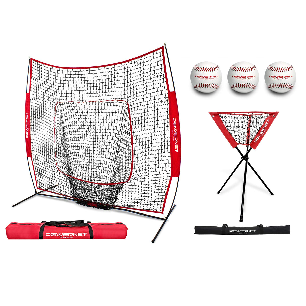 Practice Net 7x7 Baseball Bundle